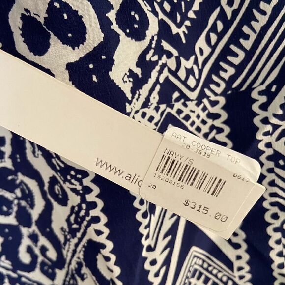 Alice & Trixie 100% Silk mixed floral geometric print blouse - Picture 8 of 13